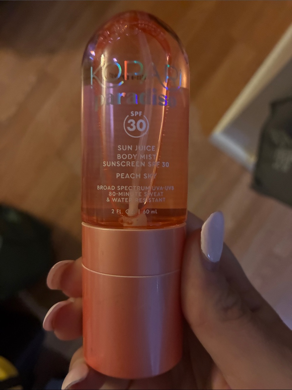 Kopari Peach Skin SPF 30 Sun Juice Body Mist - Orange brand new